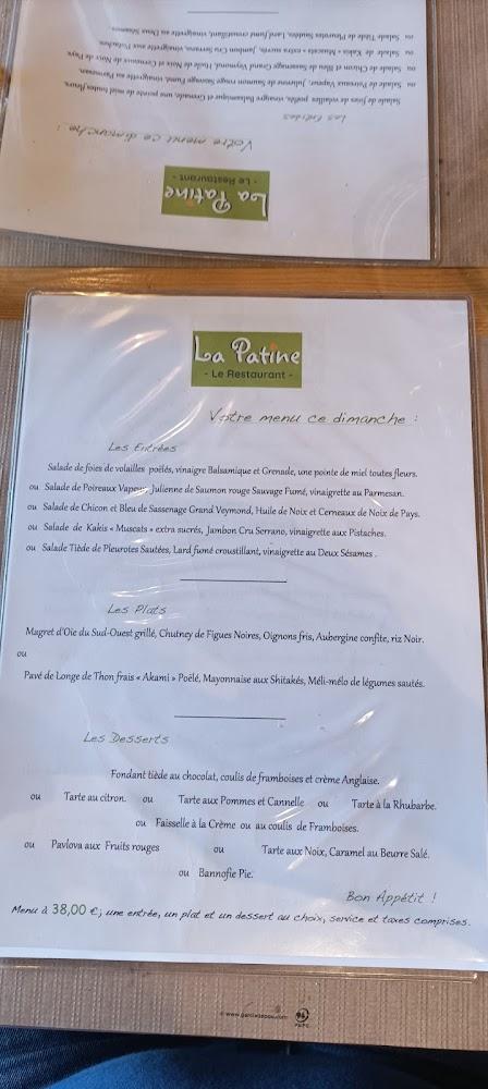 La Patine - Menu Image 1